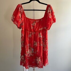 Coco + Jaimeson Red Floral Mini Dress